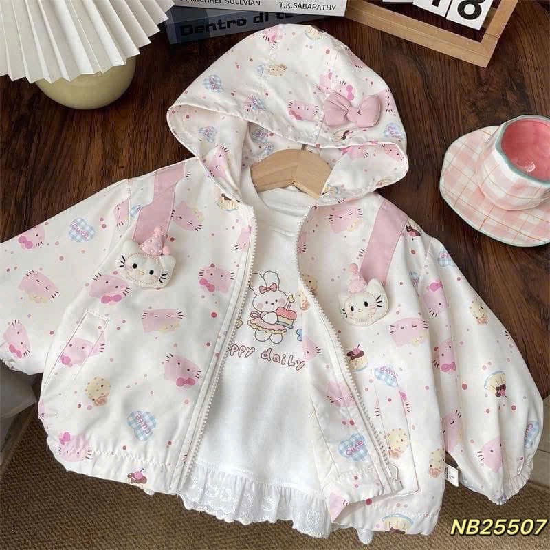 Áo gió kitty bé gái