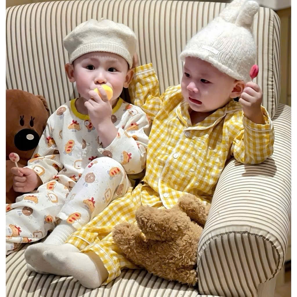 Sét 2b pzm tone xanh /vàng cho bé trai gái