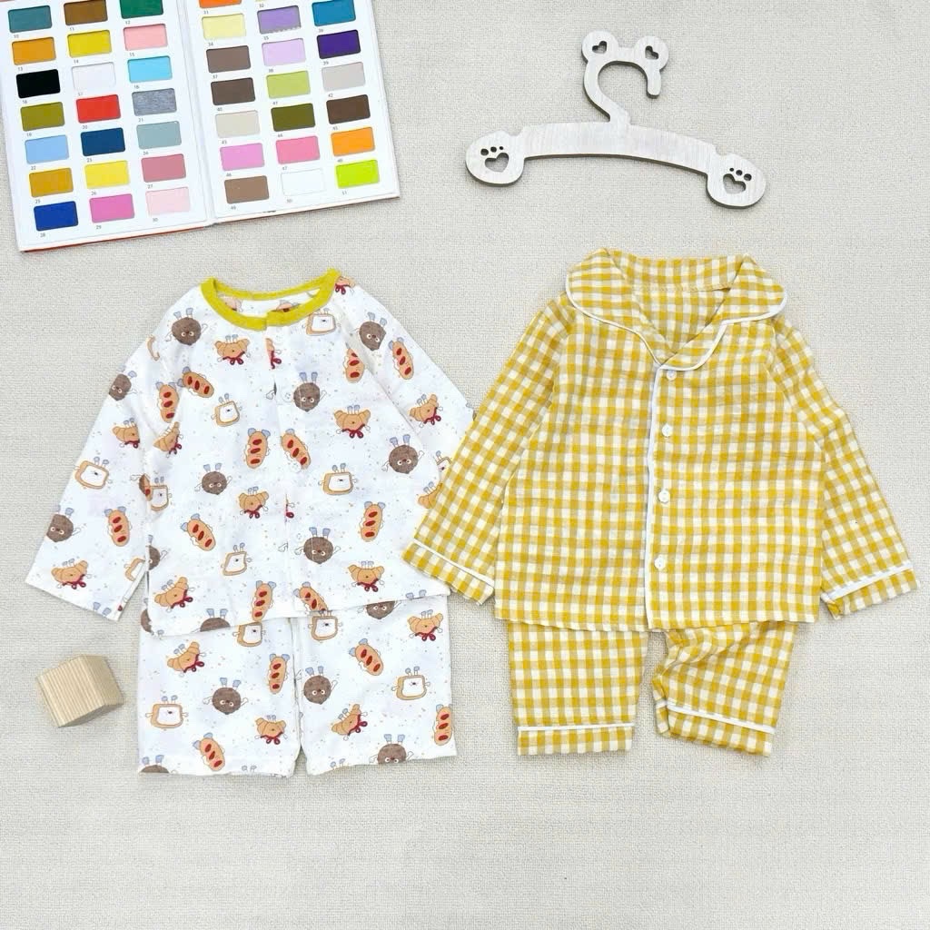 Sét 2b pzm tone xanh /vàng cho bé trai gái