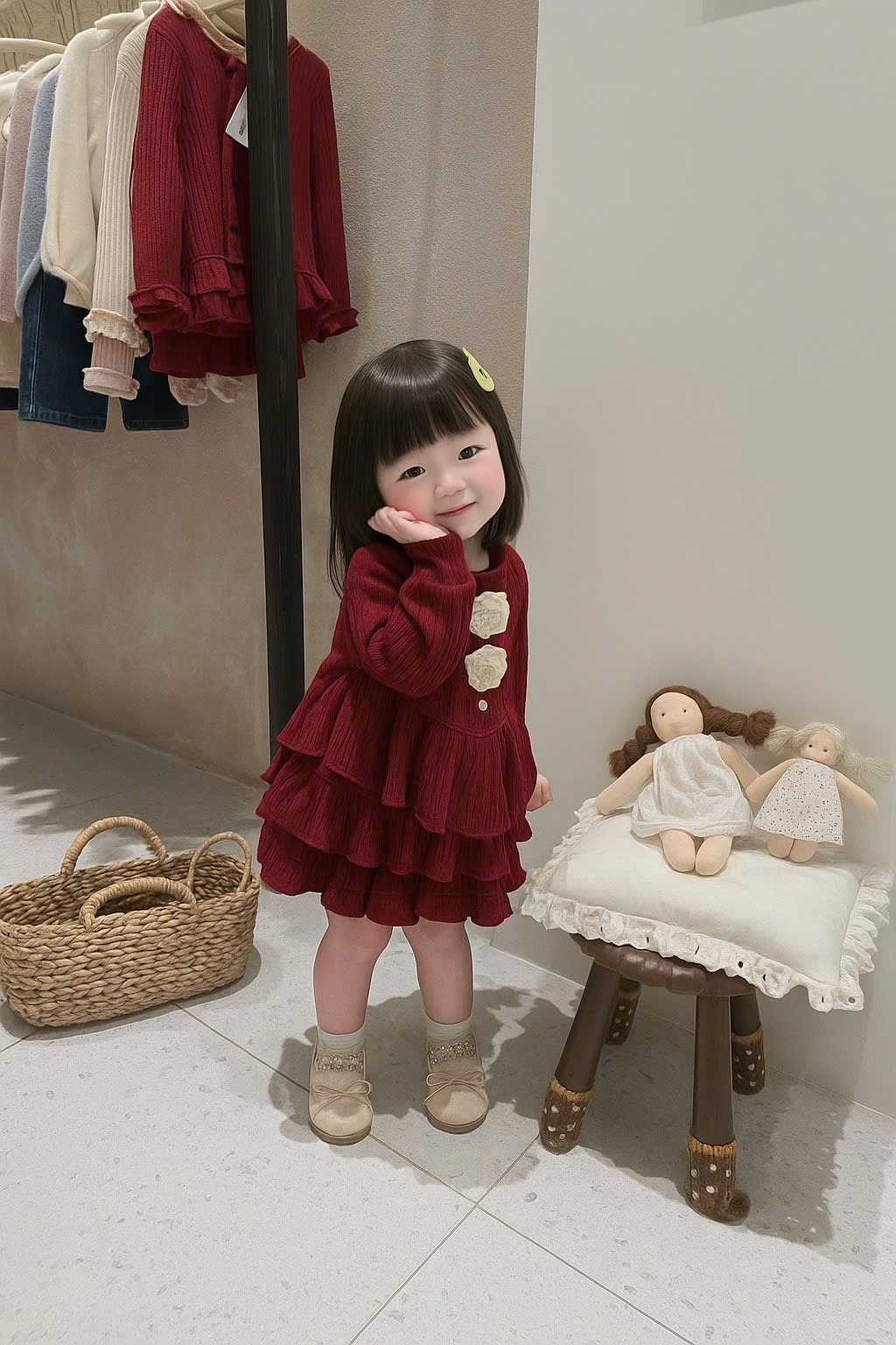 Sét len cúc hoa cv tầng bé gái