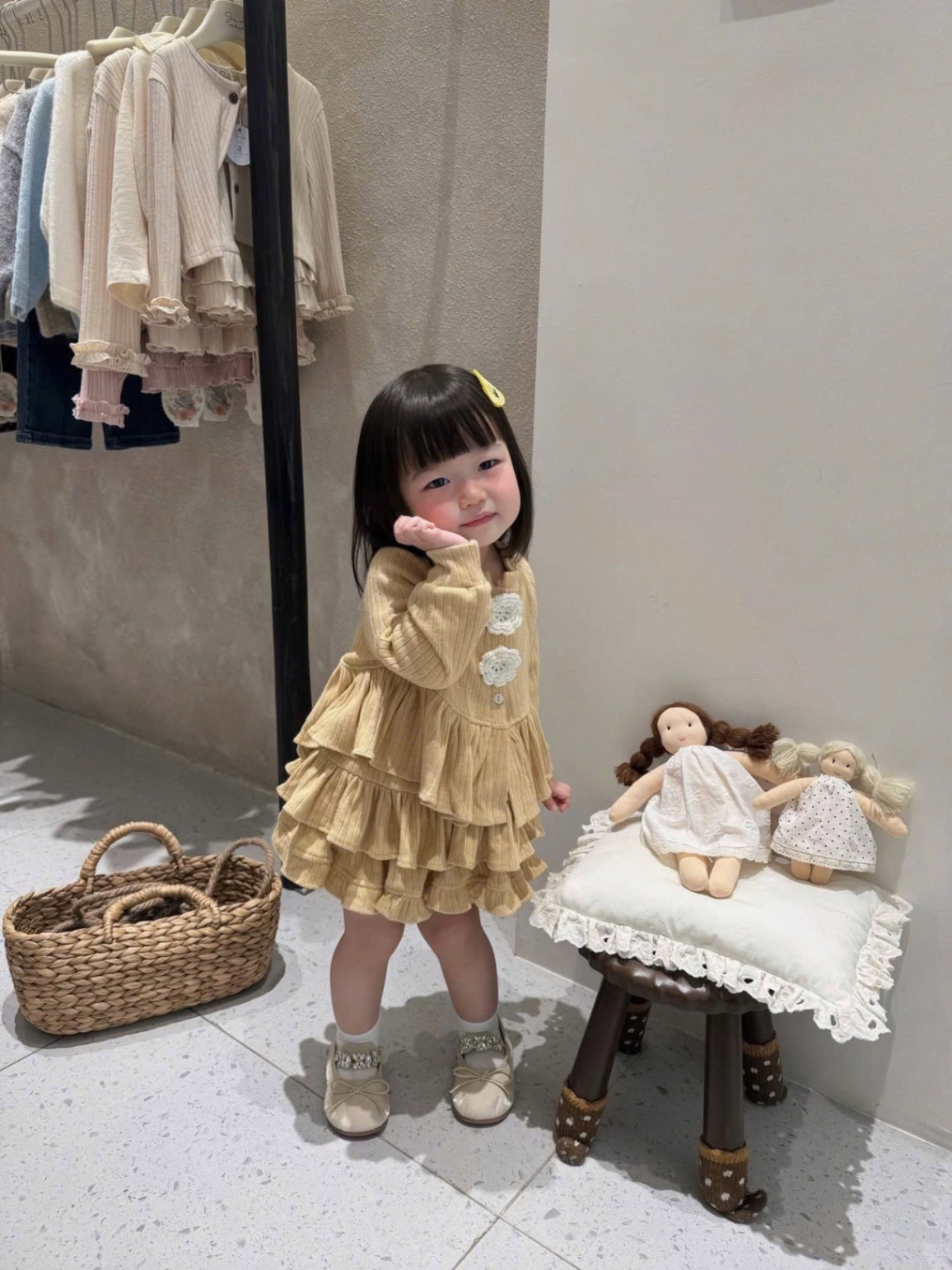 Sét len cúc hoa cv tầng bé gái