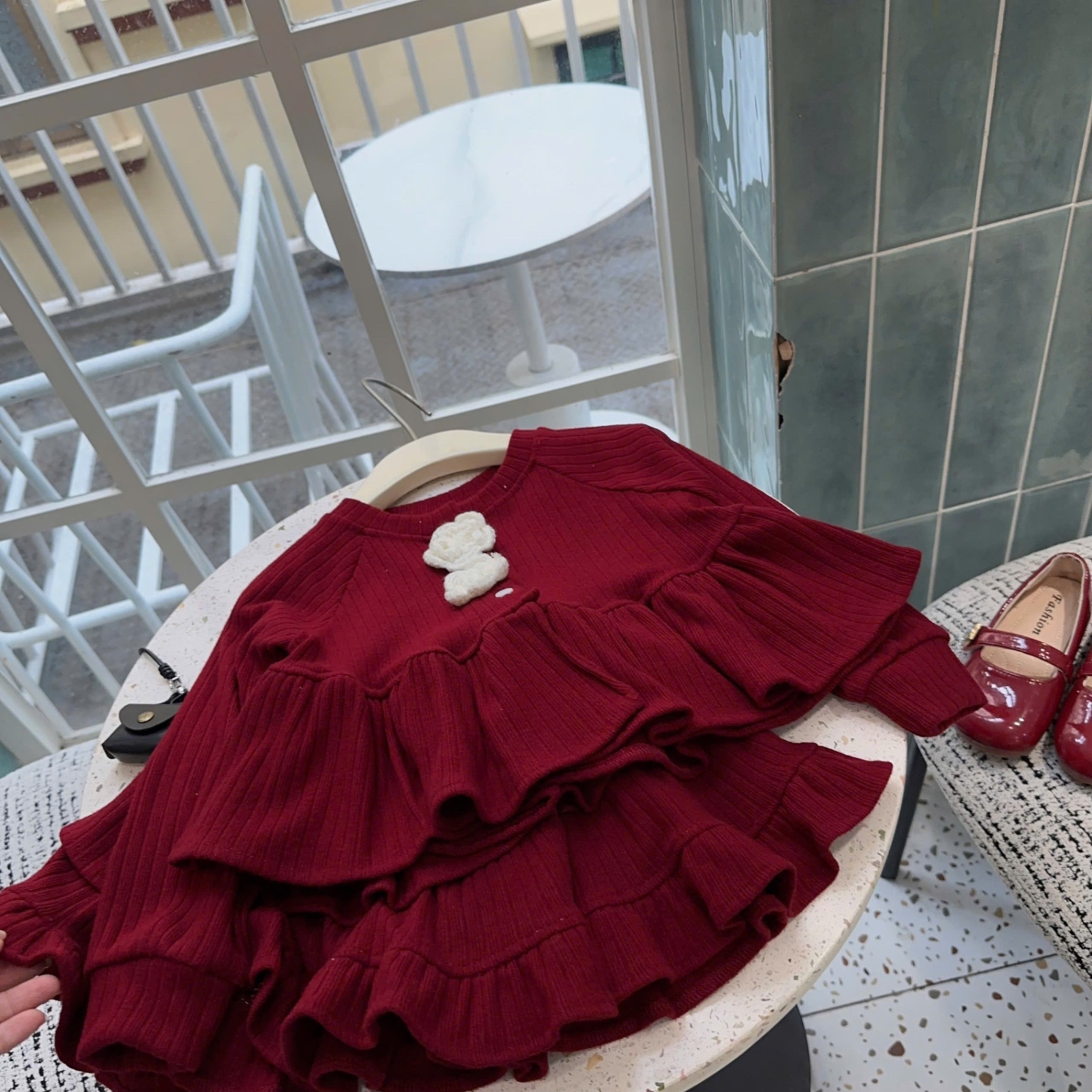 Sét len cúc hoa cv tầng bé gái