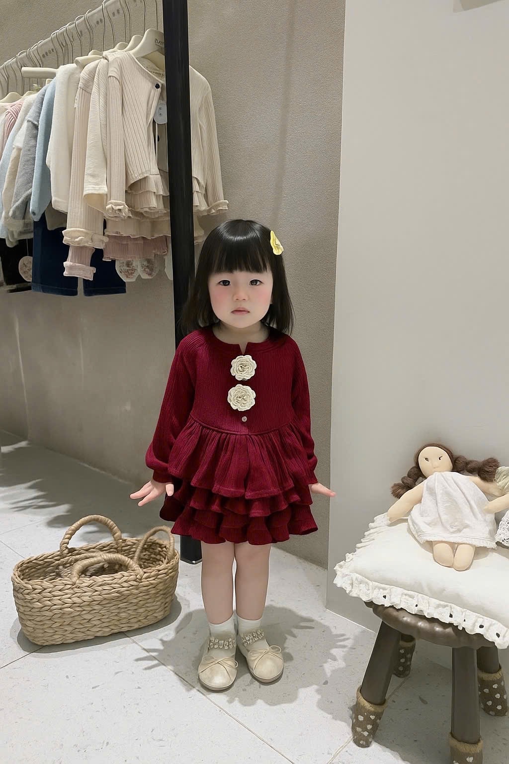 Sét len cúc hoa cv tầng bé gái