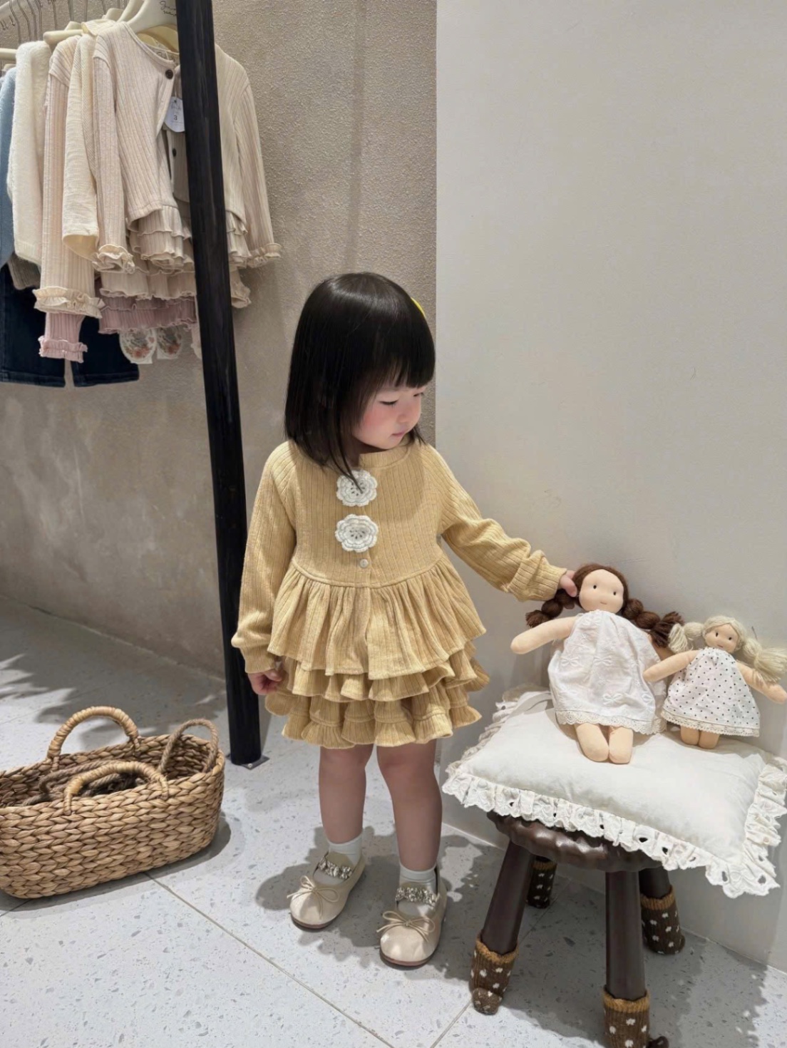 Sét len cúc hoa cv tầng bé gái