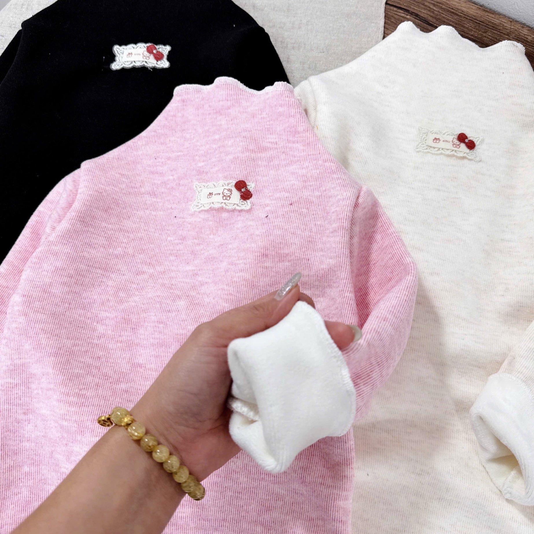 Sét 3 áo lót lông mịn bé gái