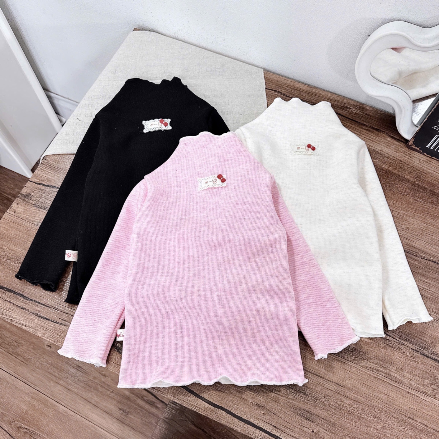 Sét 3 áo lót lông mịn bé gái