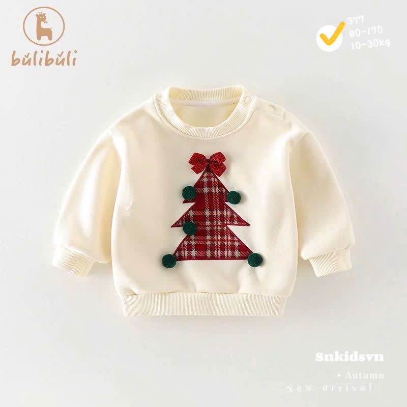 Sét bộ nỉ cây thông noel cho bé trai gái