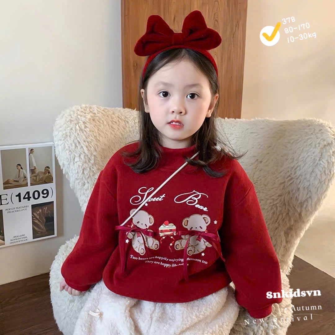 Áo nỉ 2 da noel cho bé trai gái