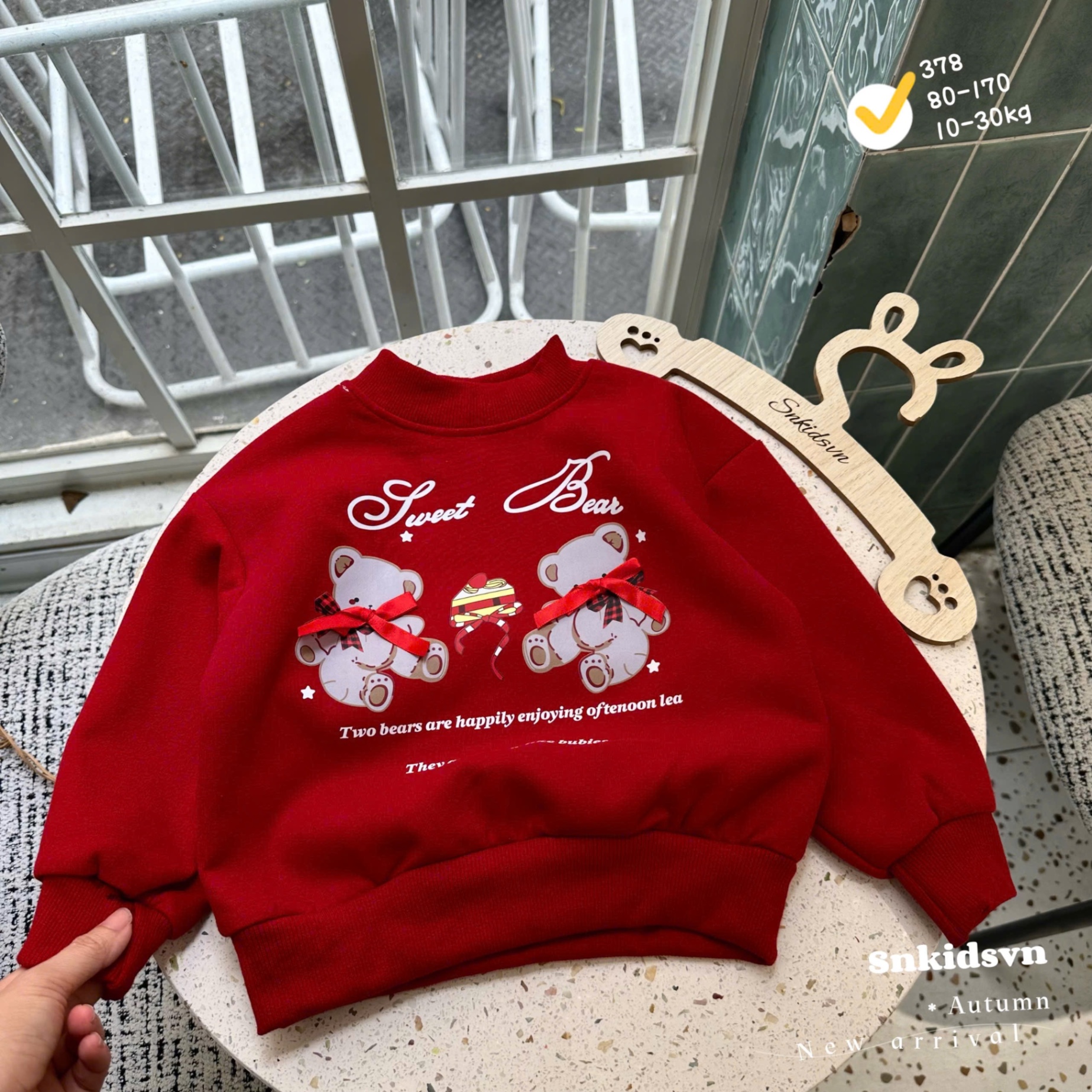 Áo nỉ 2 da noel cho bé trai gái