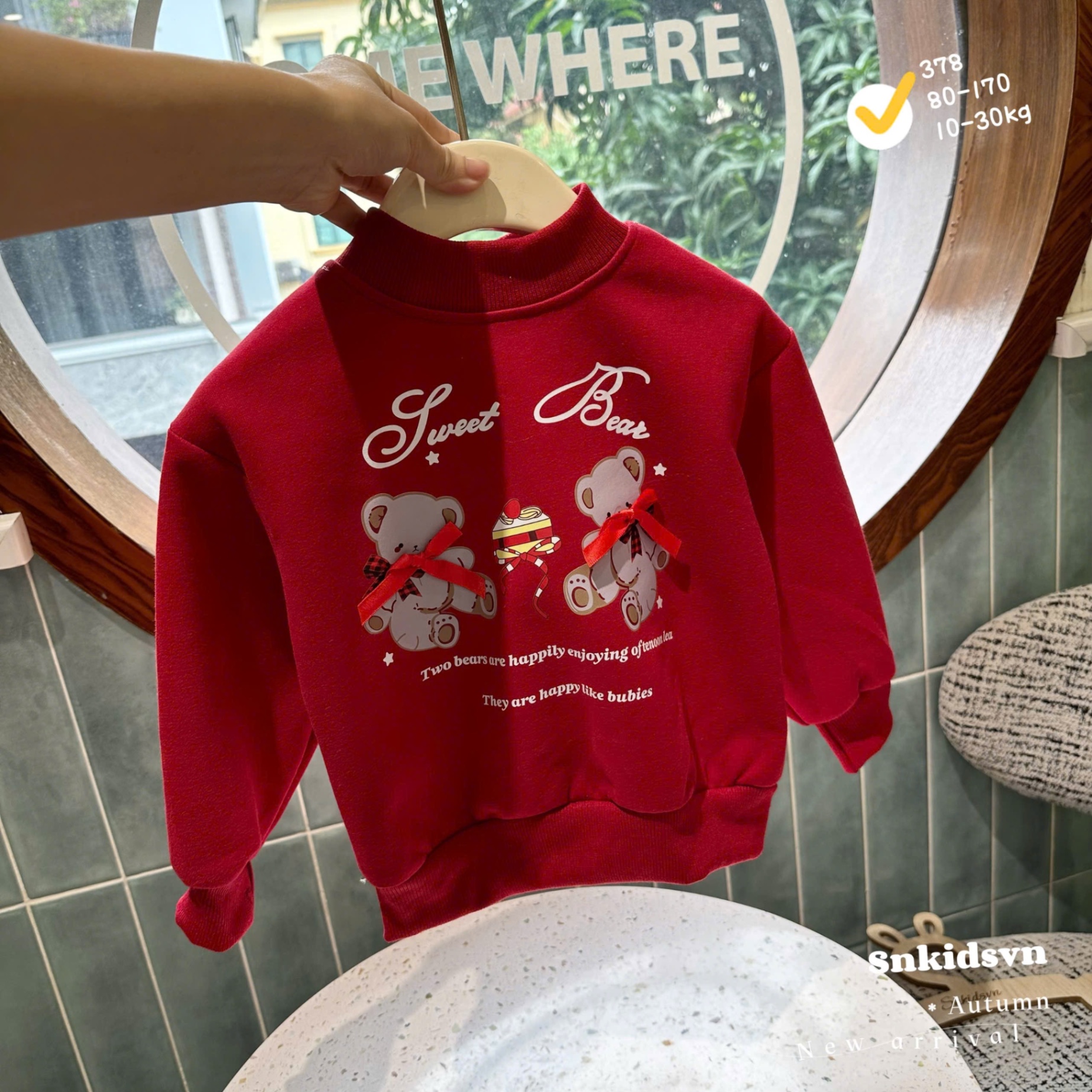 Áo nỉ 2 da noel cho bé trai gái