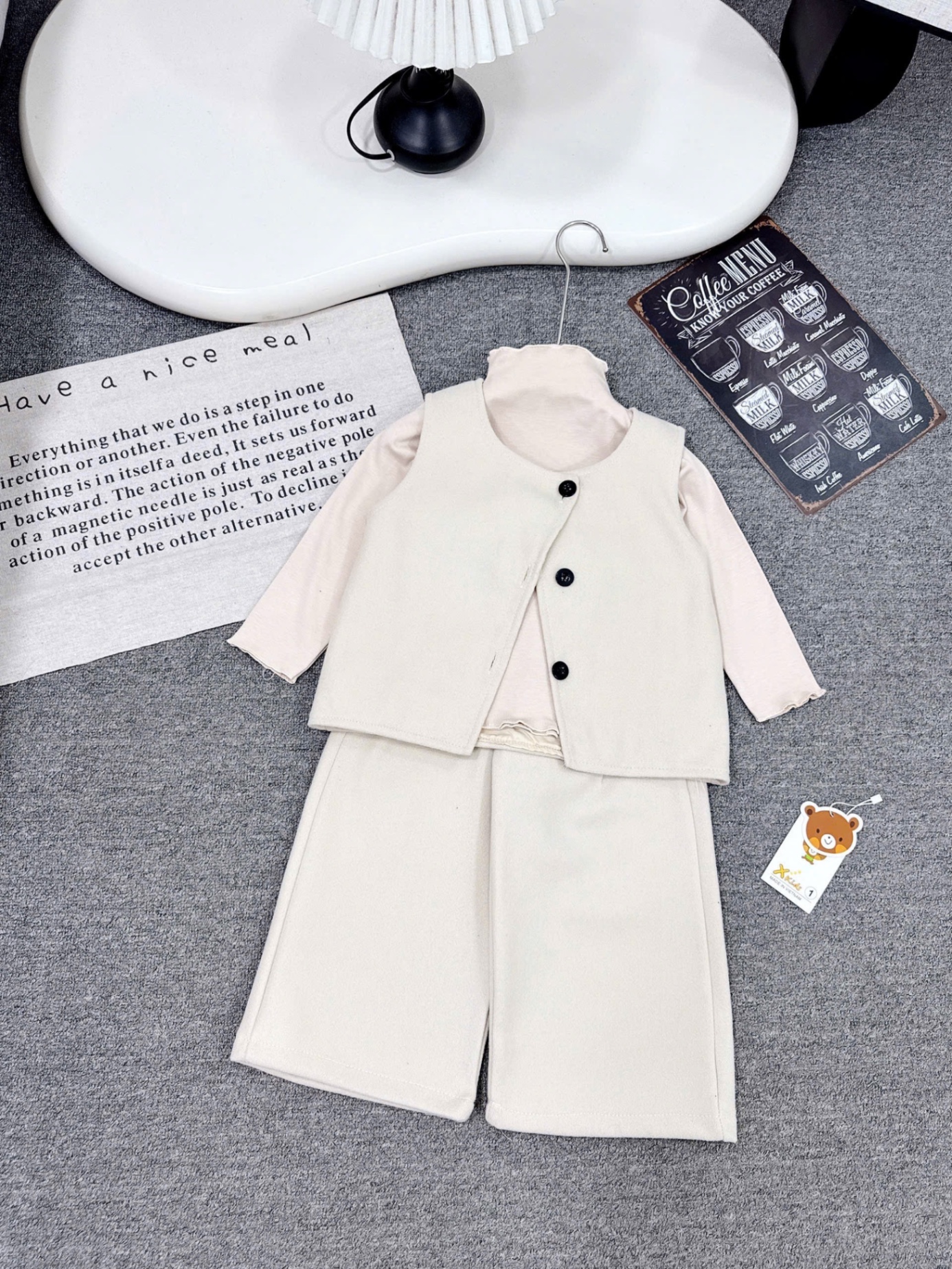 Sét dạ 3 chi tiết xk bé gái