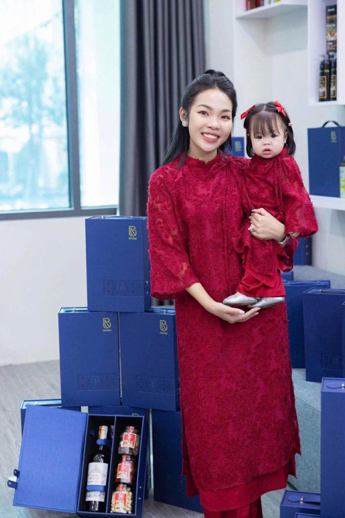 Sét áo dài lông mịn nb bé gái