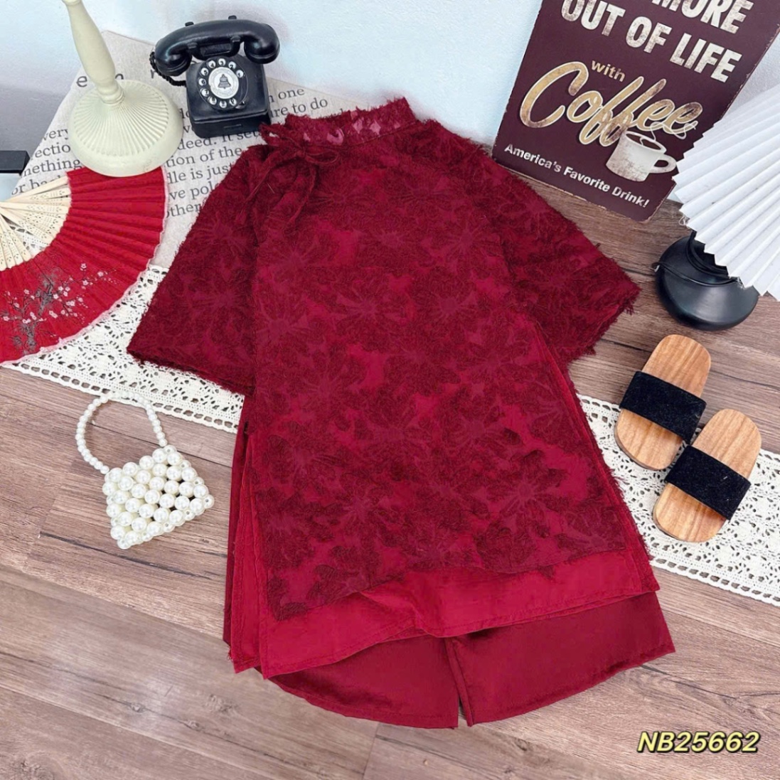 Sét áo dài lông mịn nb bé gái