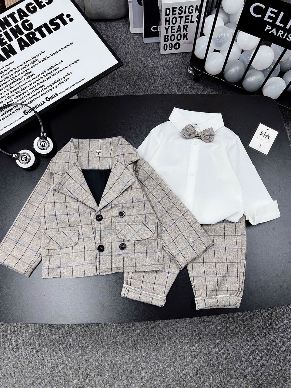 Sét vest 3 chi tiết cho bé trai