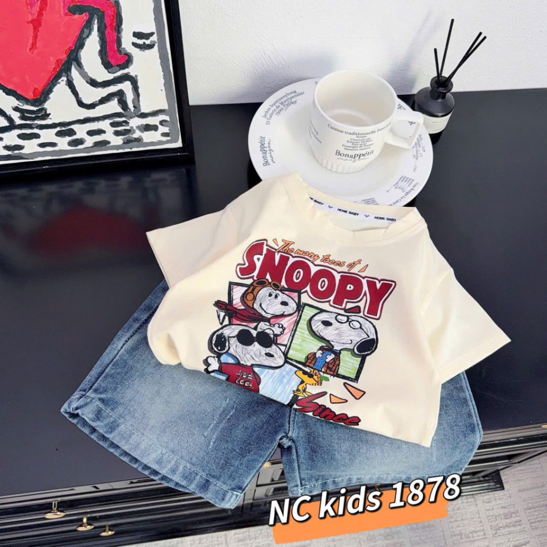 Bộ áo cotton snoopy quần