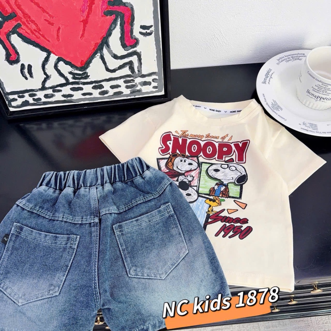 Bộ áo cotton snoopy quần