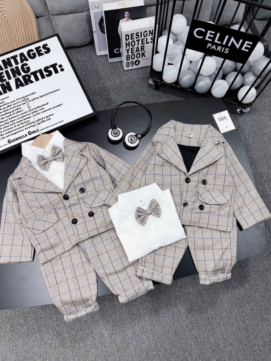 Sét vest 3 chi tiết cho bé trai