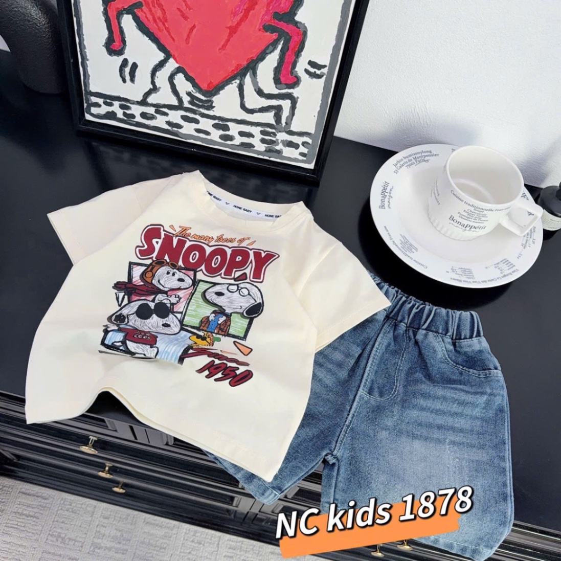 Bộ áo cotton snoopy quần