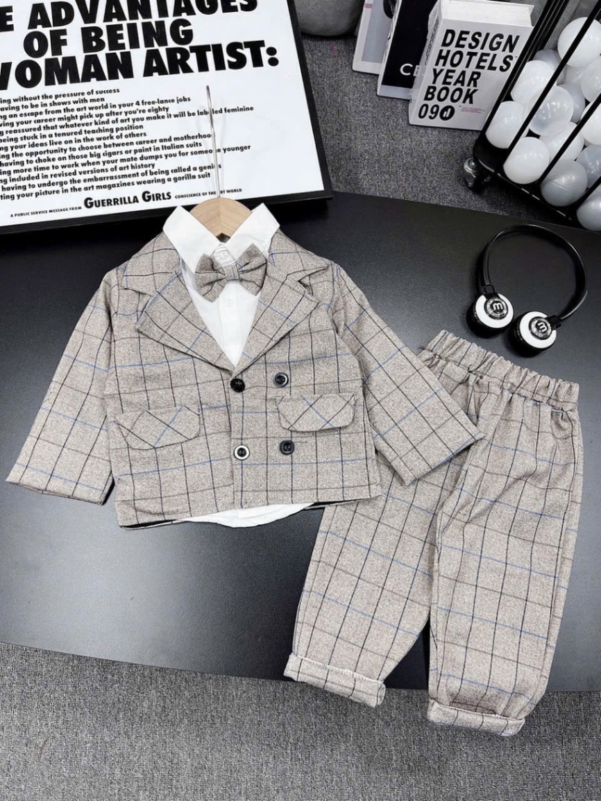 Sét vest 3 chi tiết cho bé trai