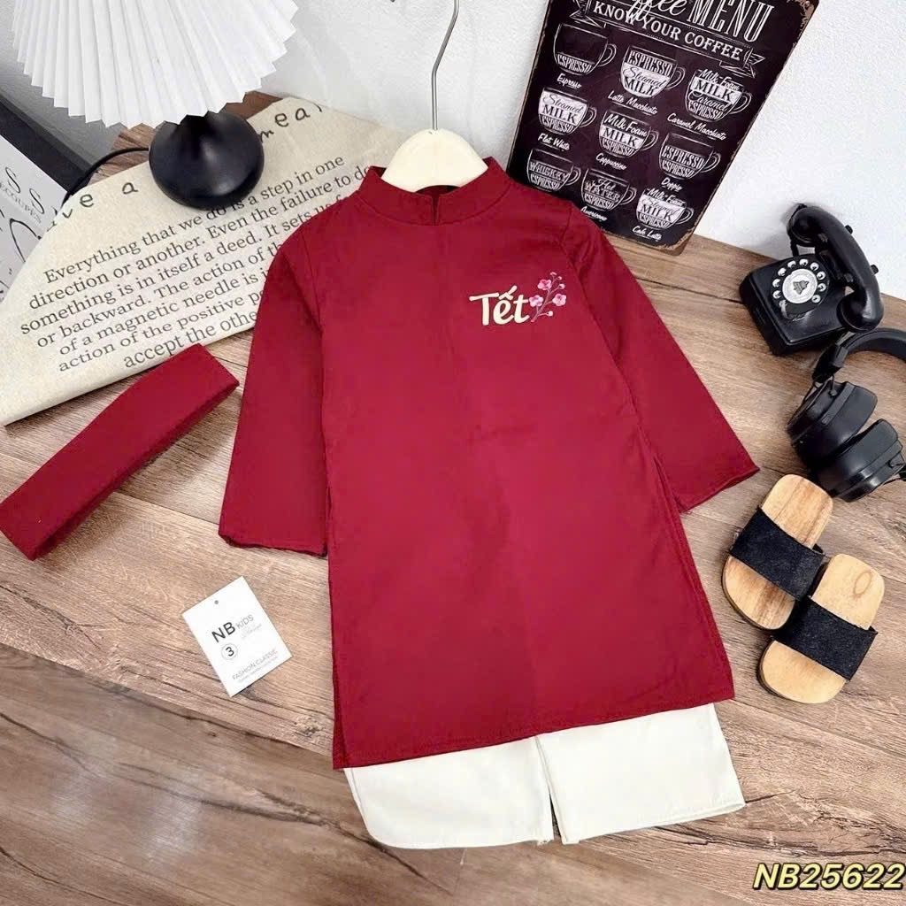 Sét áo dài tết kèm mấn nb bé trai