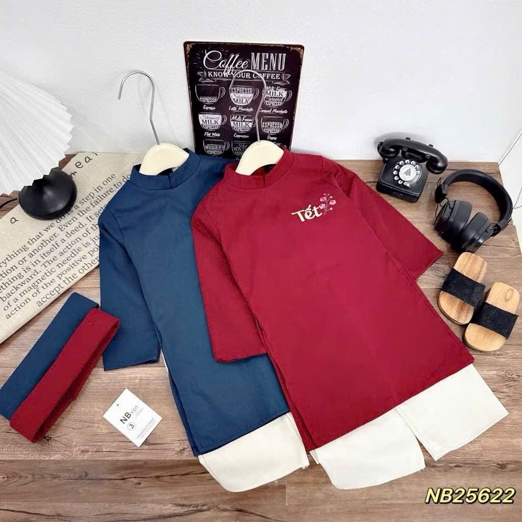 Sét áo dài tết kèm mấn nb bé trai