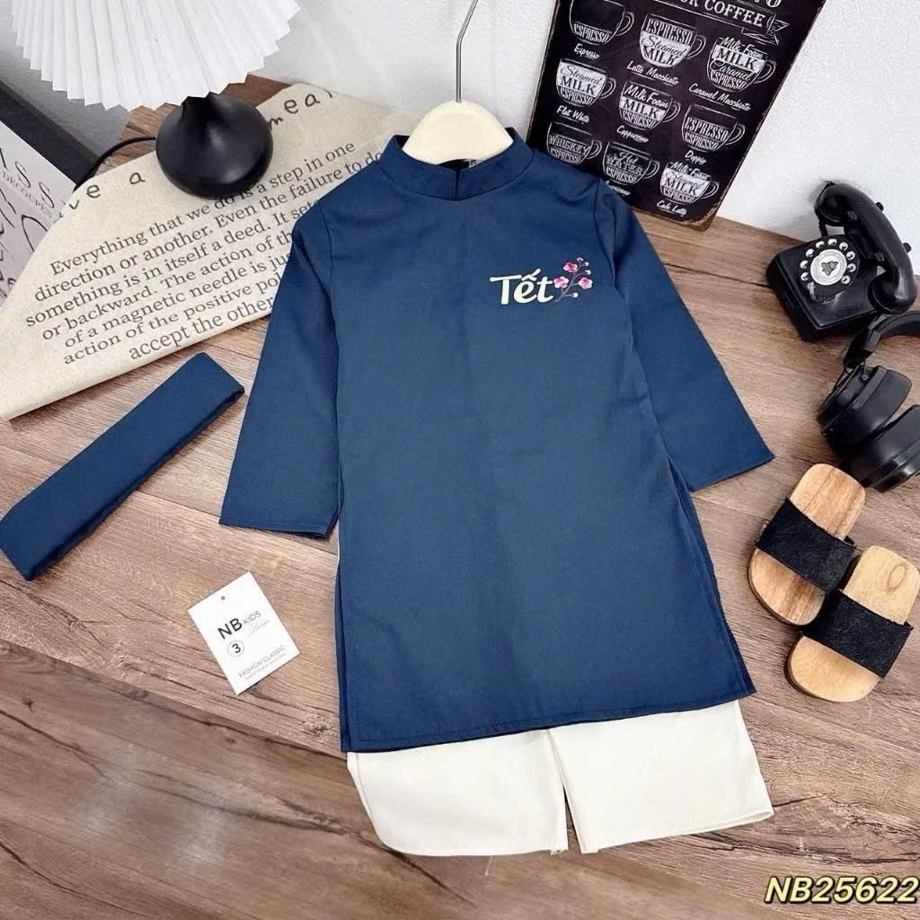 Sét áo dài tết kèm mấn nb bé trai
