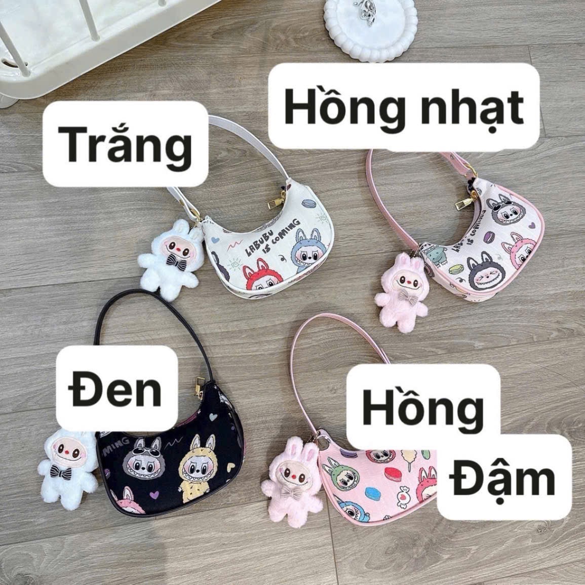 Túi labubu hồng bé gái