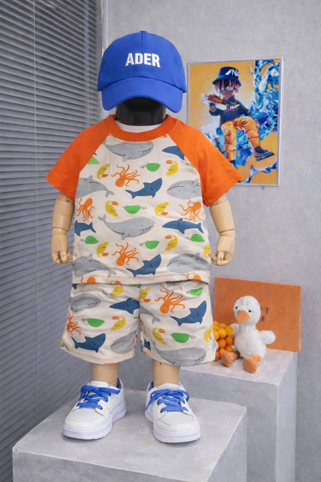 Bộ cotton zip xuất dư SG bé trai