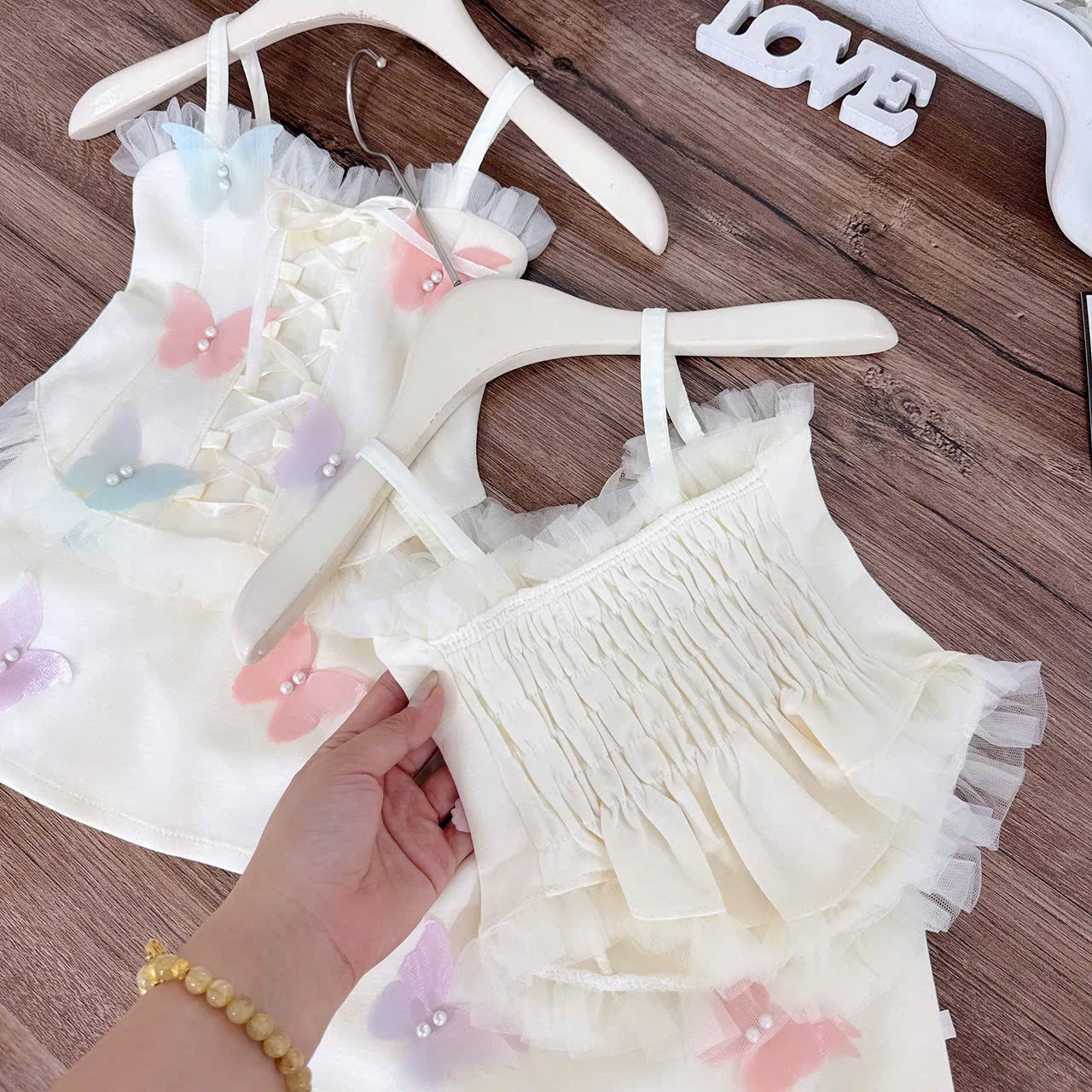 Sét 2 dây cv bướm bé gái