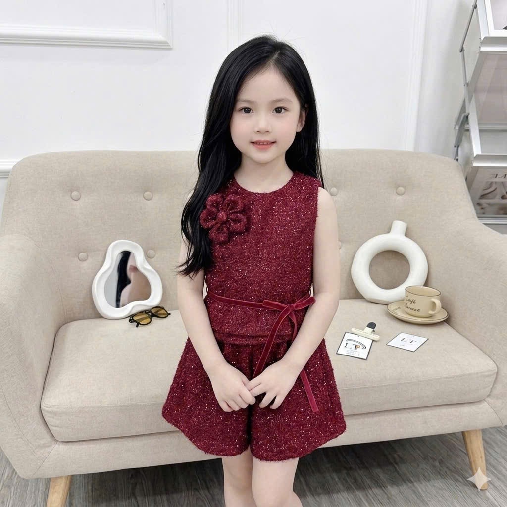 Jum kim tuyến có lót mềm bé gái