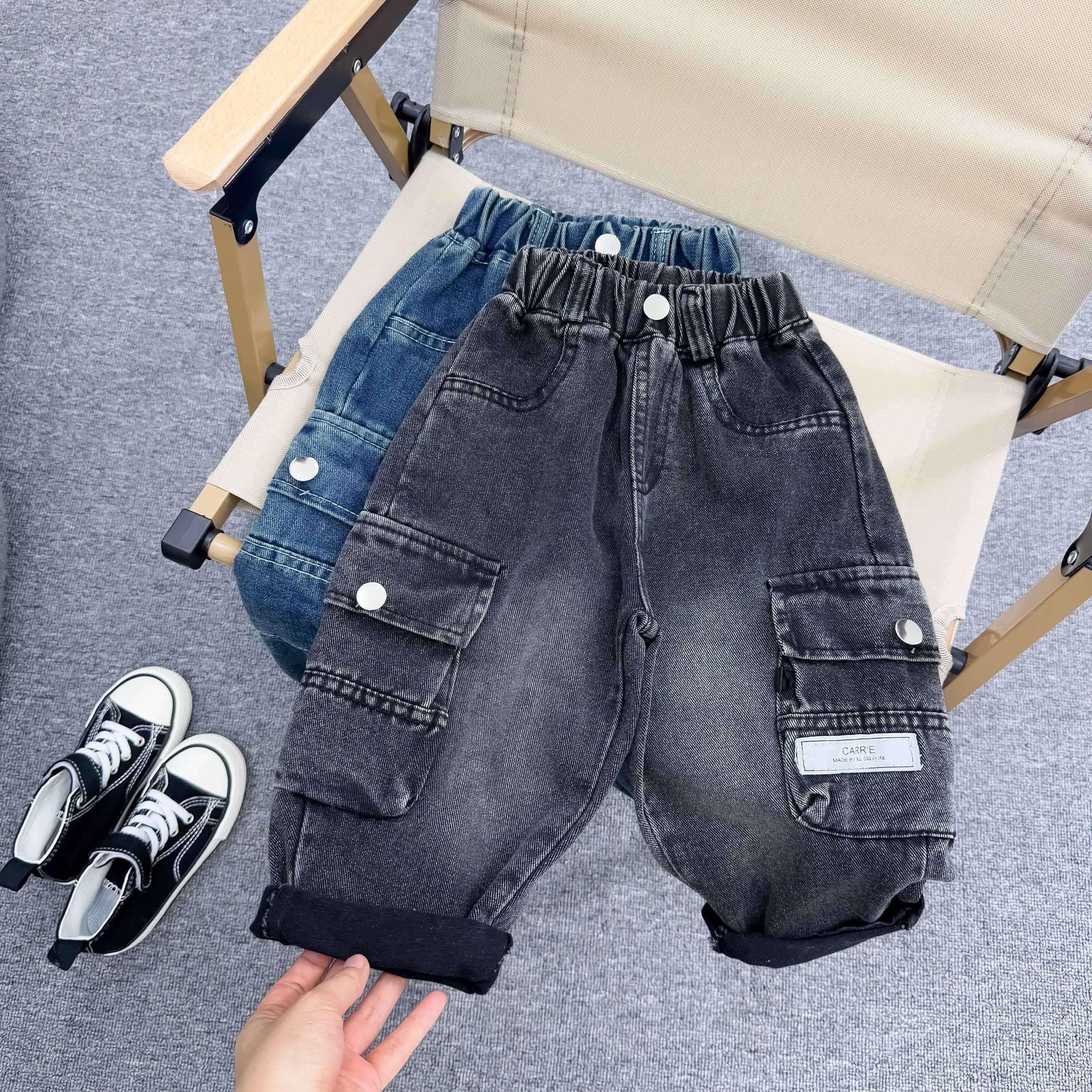 Quần bò mềm túi hộpcho bé trai