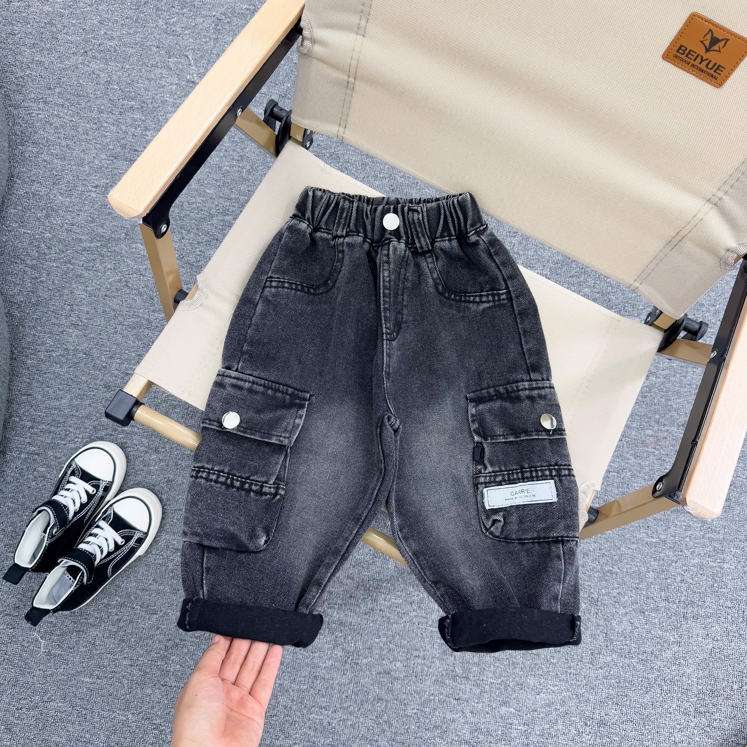 Quần bò mềm túi hộpcho bé trai