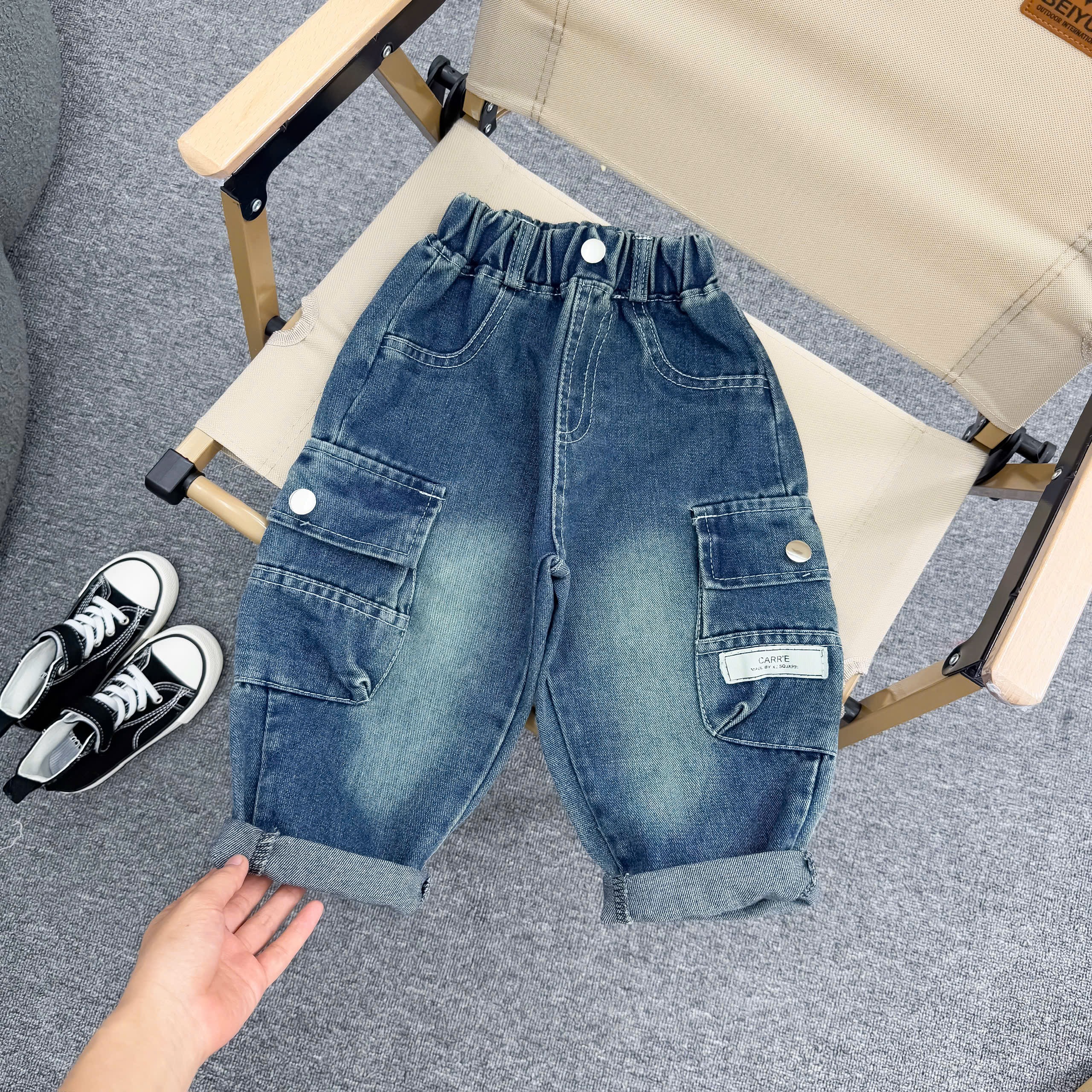 Quần bò mềm túi hộpcho bé trai