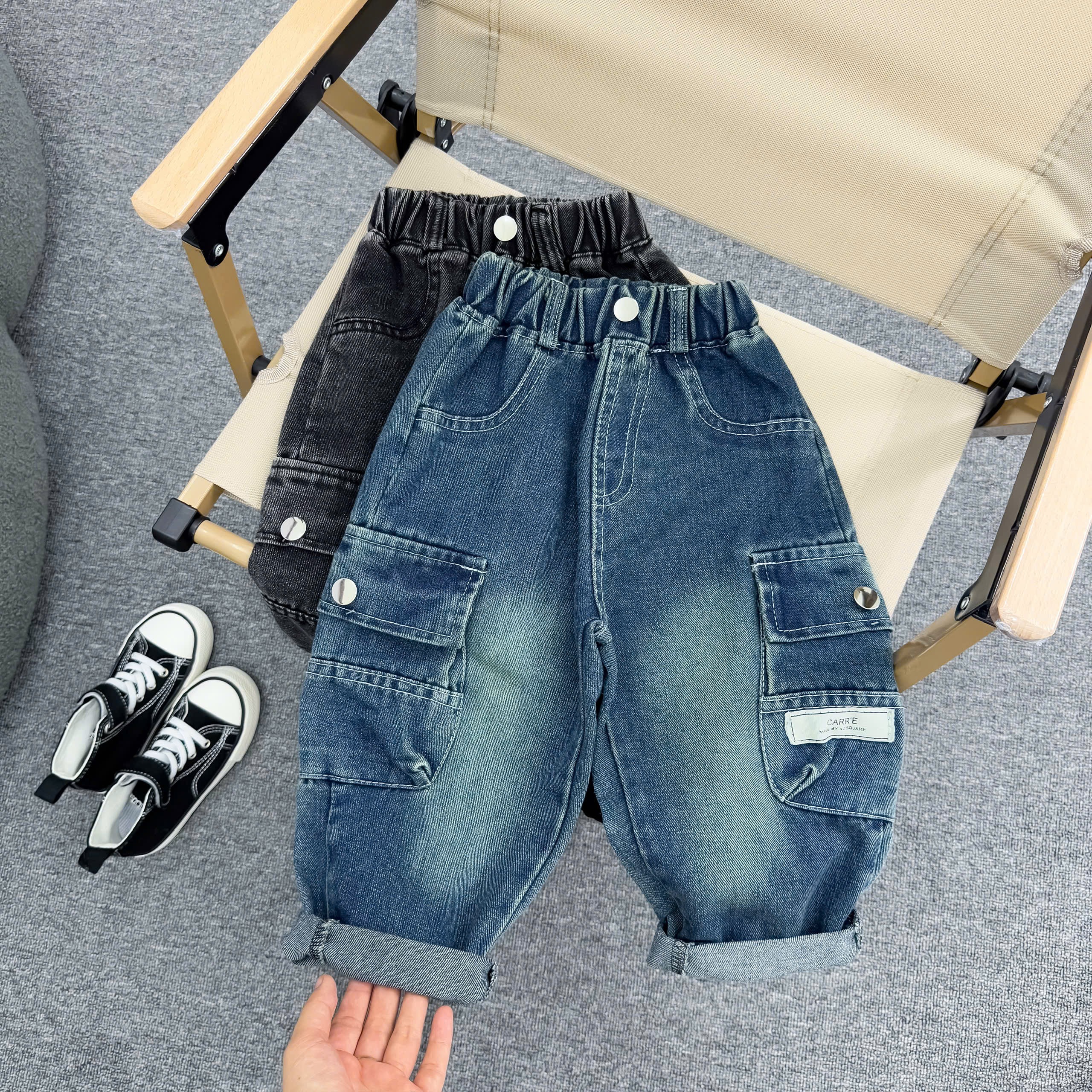 Quần bò mềm túi hộpcho bé trai