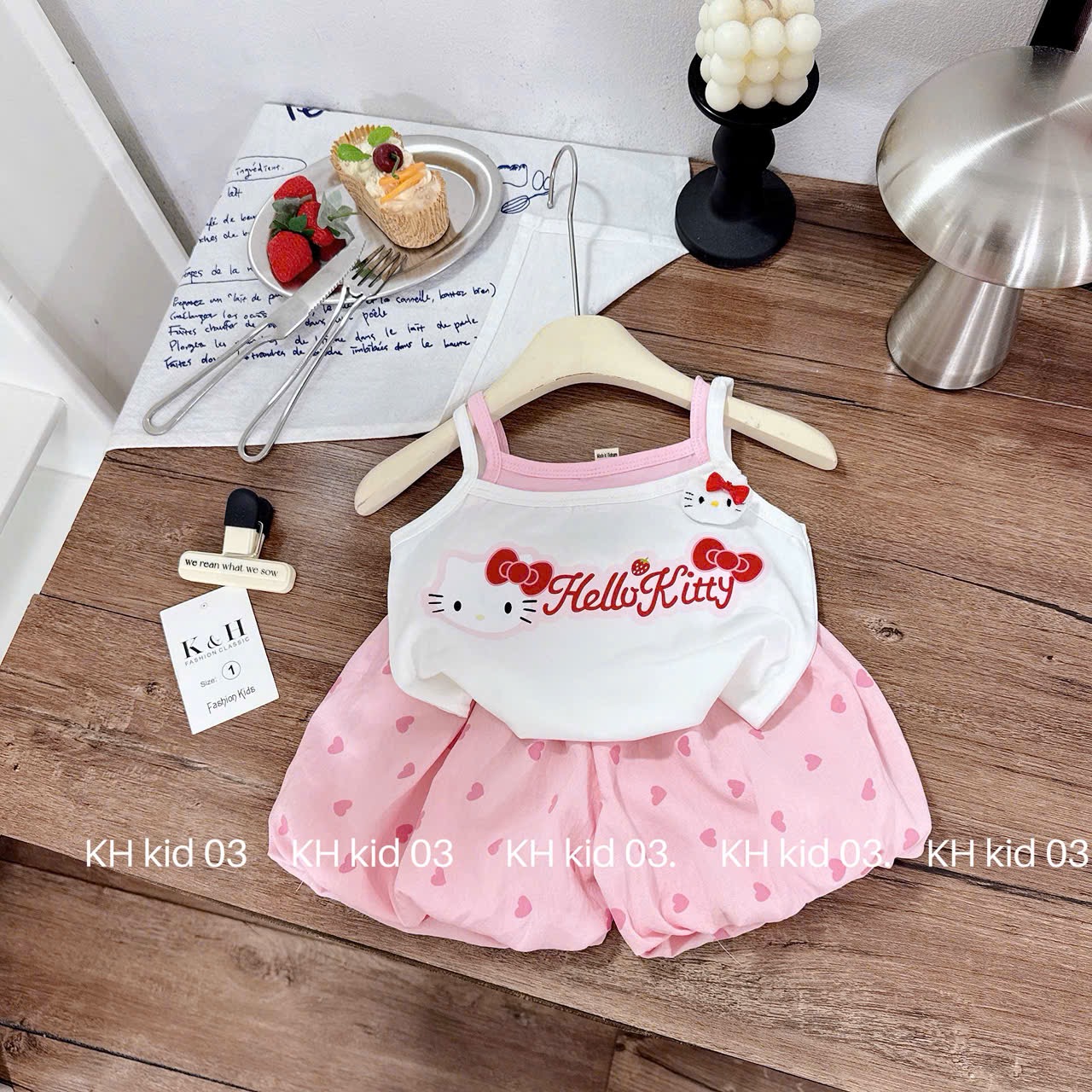 Sét 2 dây kitty cv bồng tim bé gái