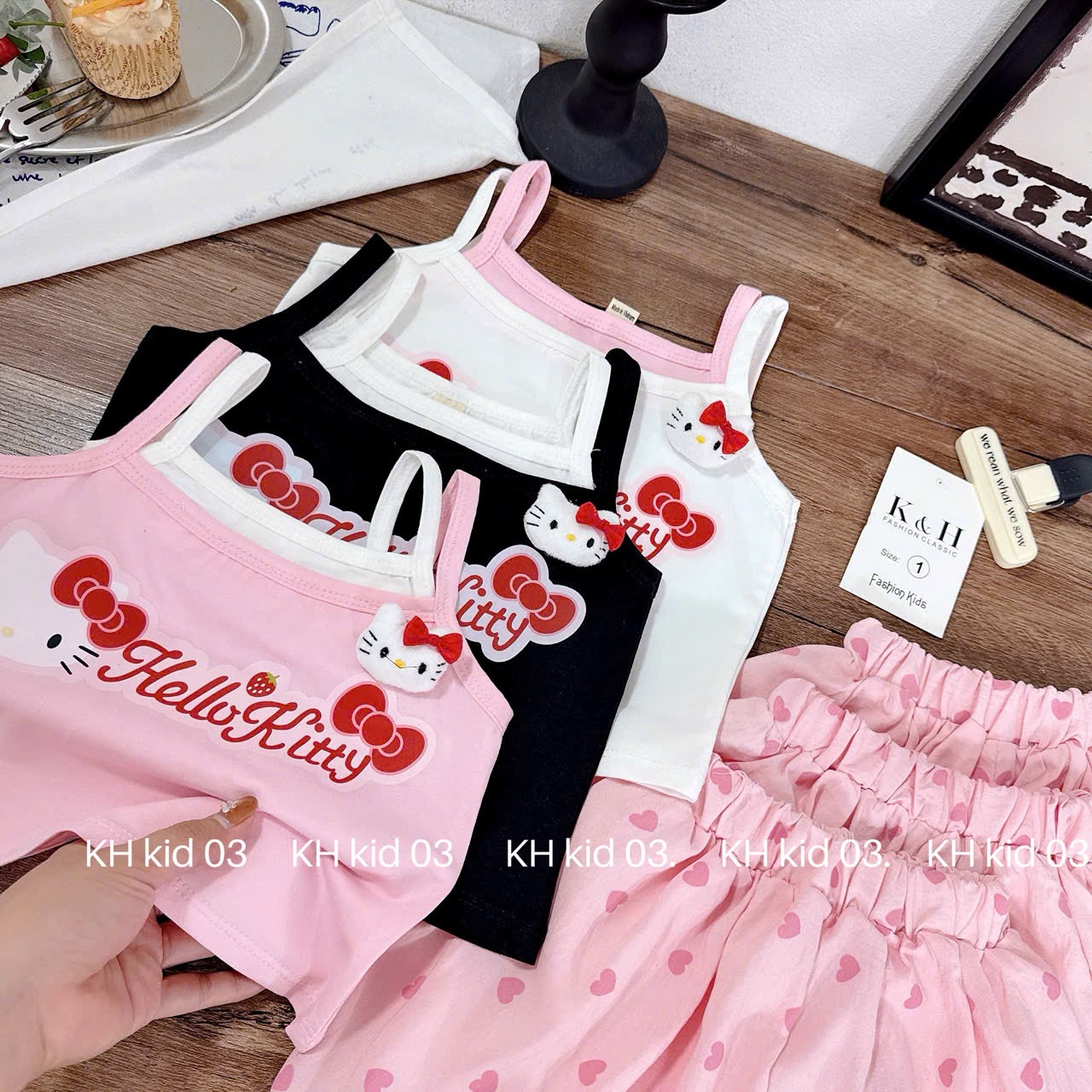 Sét 2 dây kitty cv bồng tim bé gái