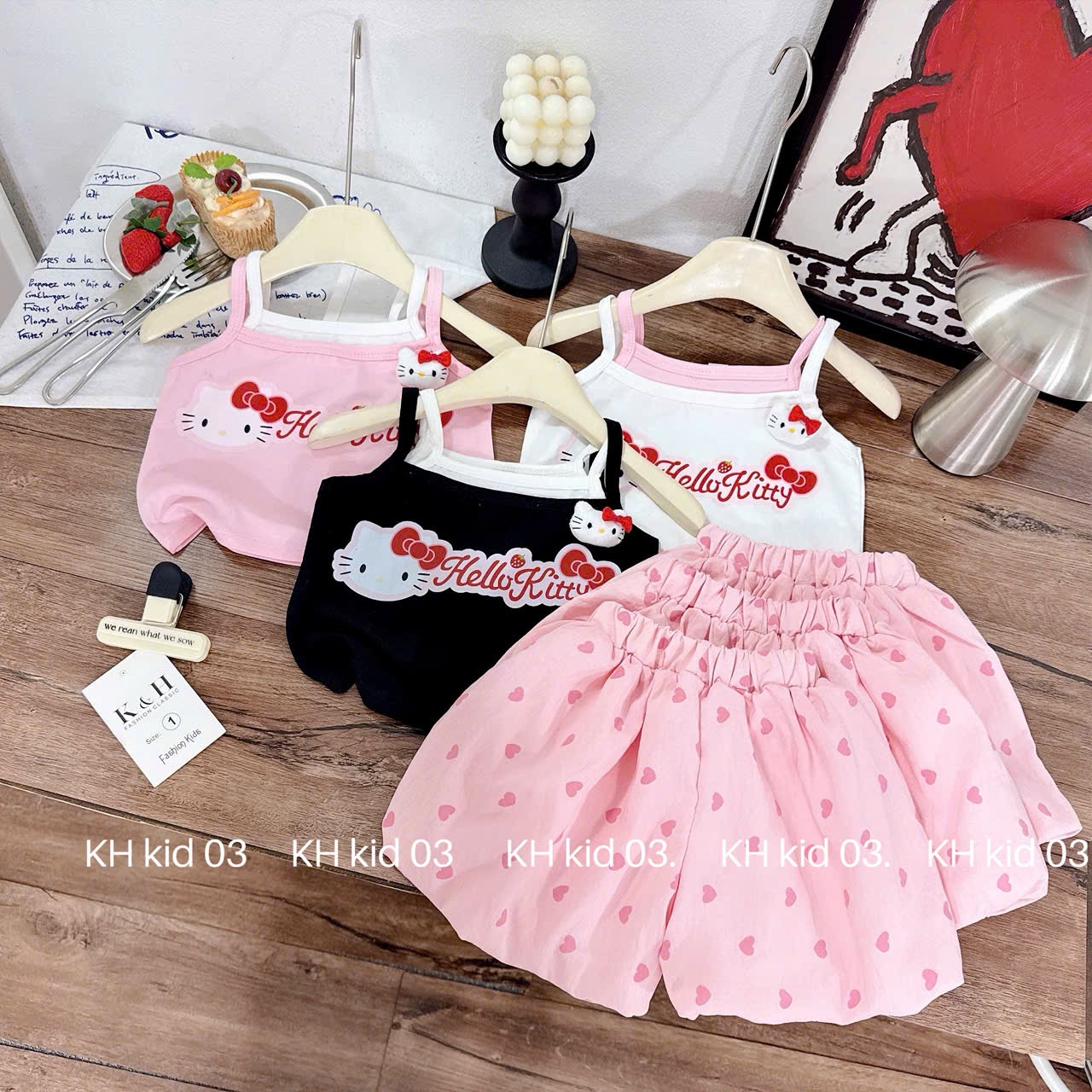 Sét 2 dây kitty cv bồng tim bé gái