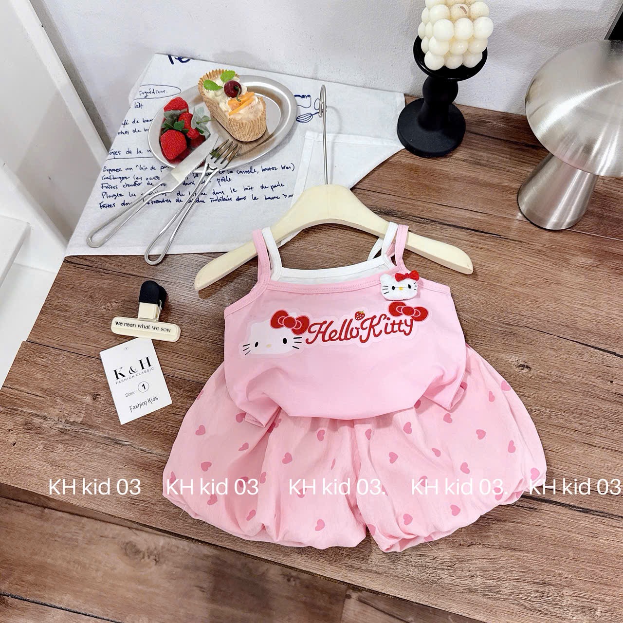 Sét 2 dây kitty cv bồng tim bé gái