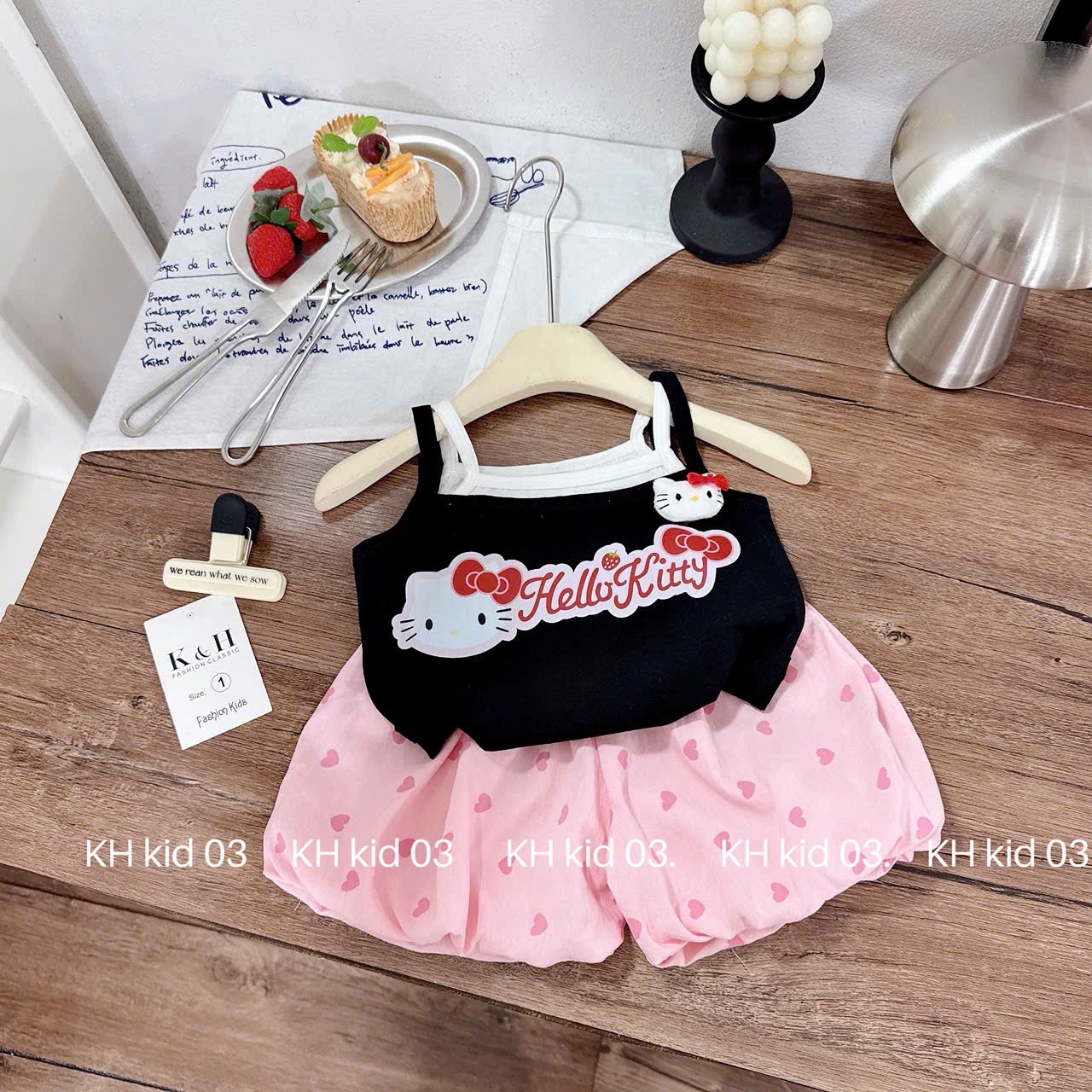 Sét 2 dây kitty cv bồng tim bé gái