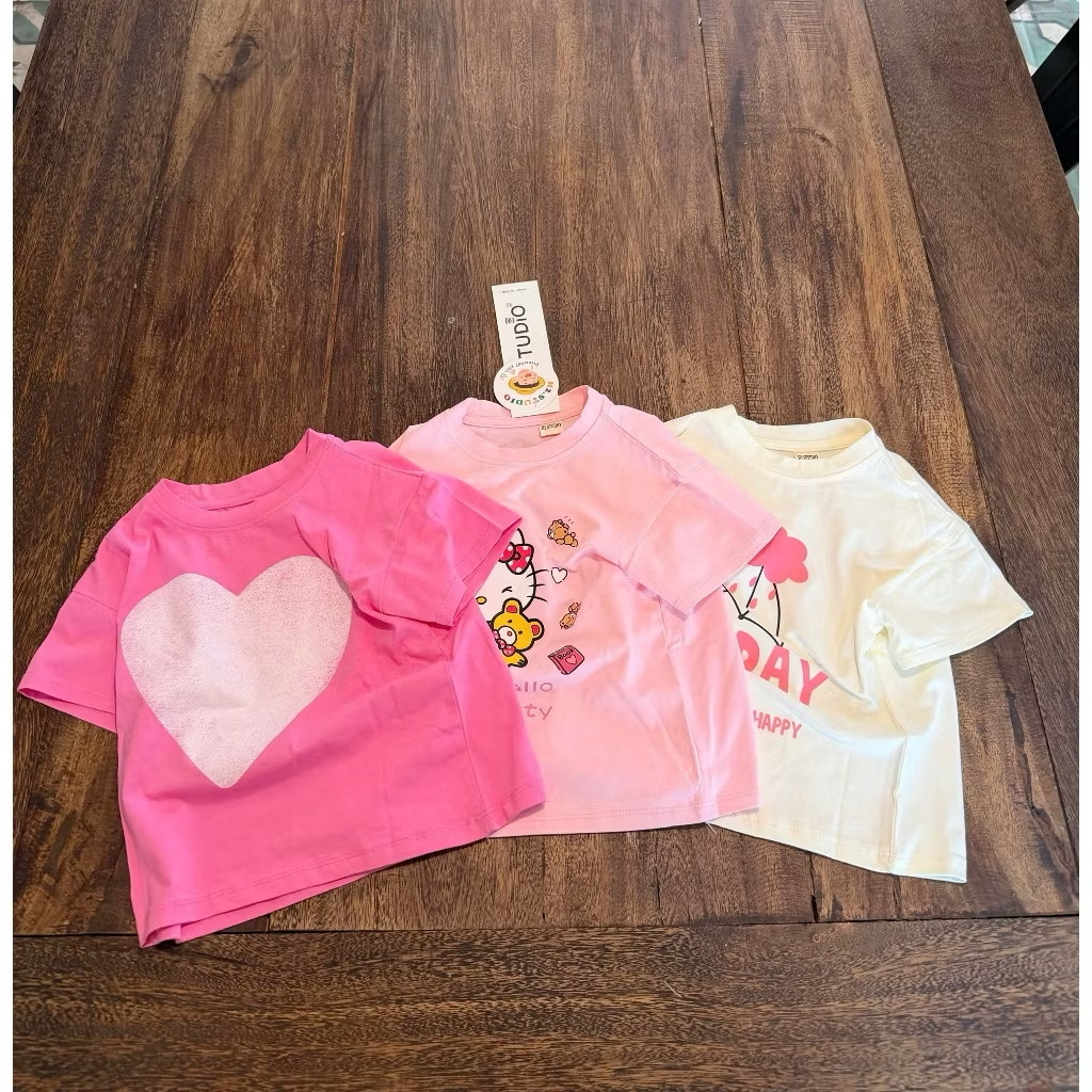 Sét 3 áo cotton bé gái