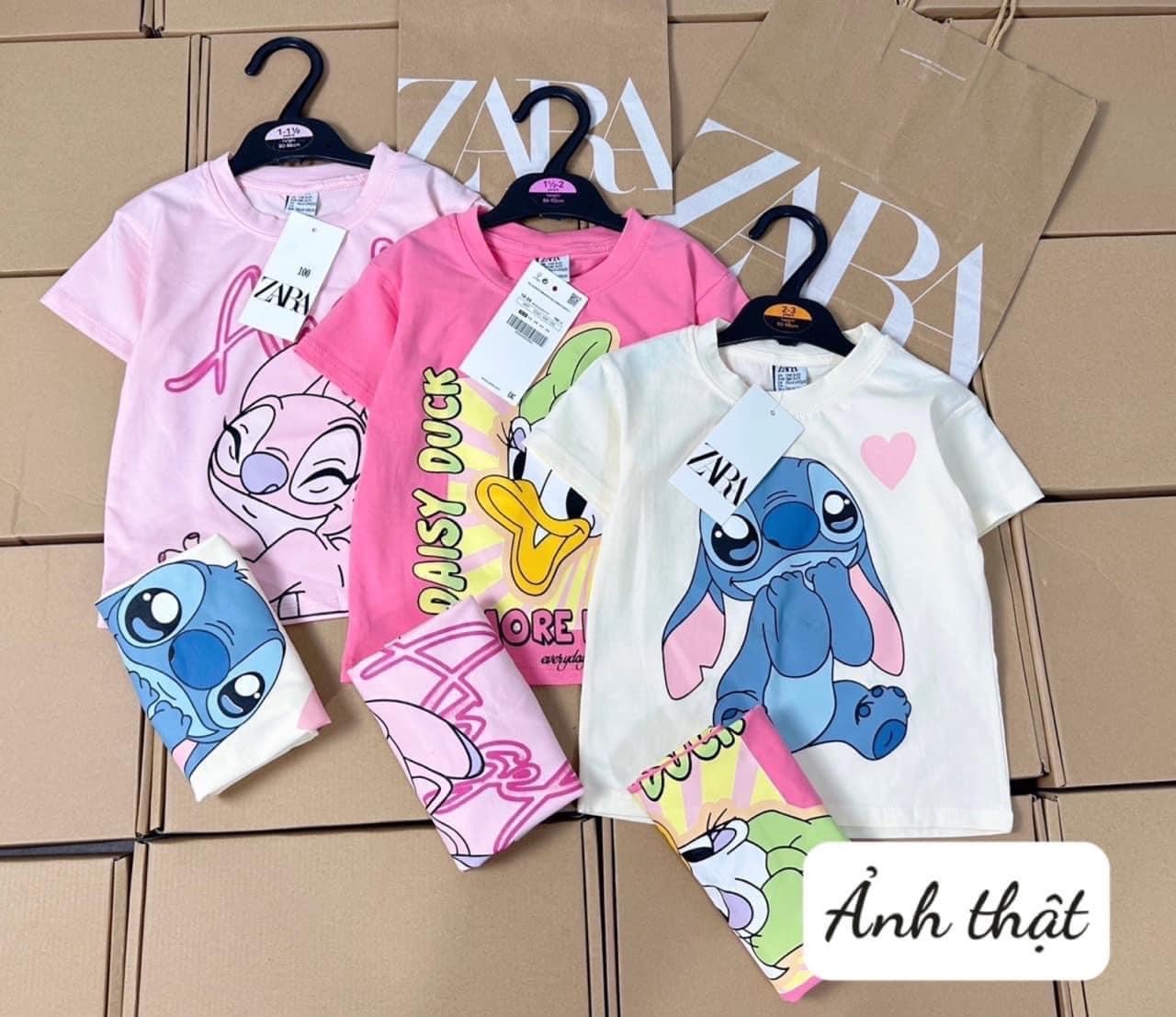 Sét 3 áo vnxk babi và hoạt hình bé gái
