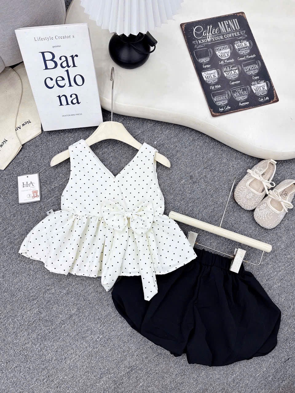 Sét áo bi quần bồng bé gái ah