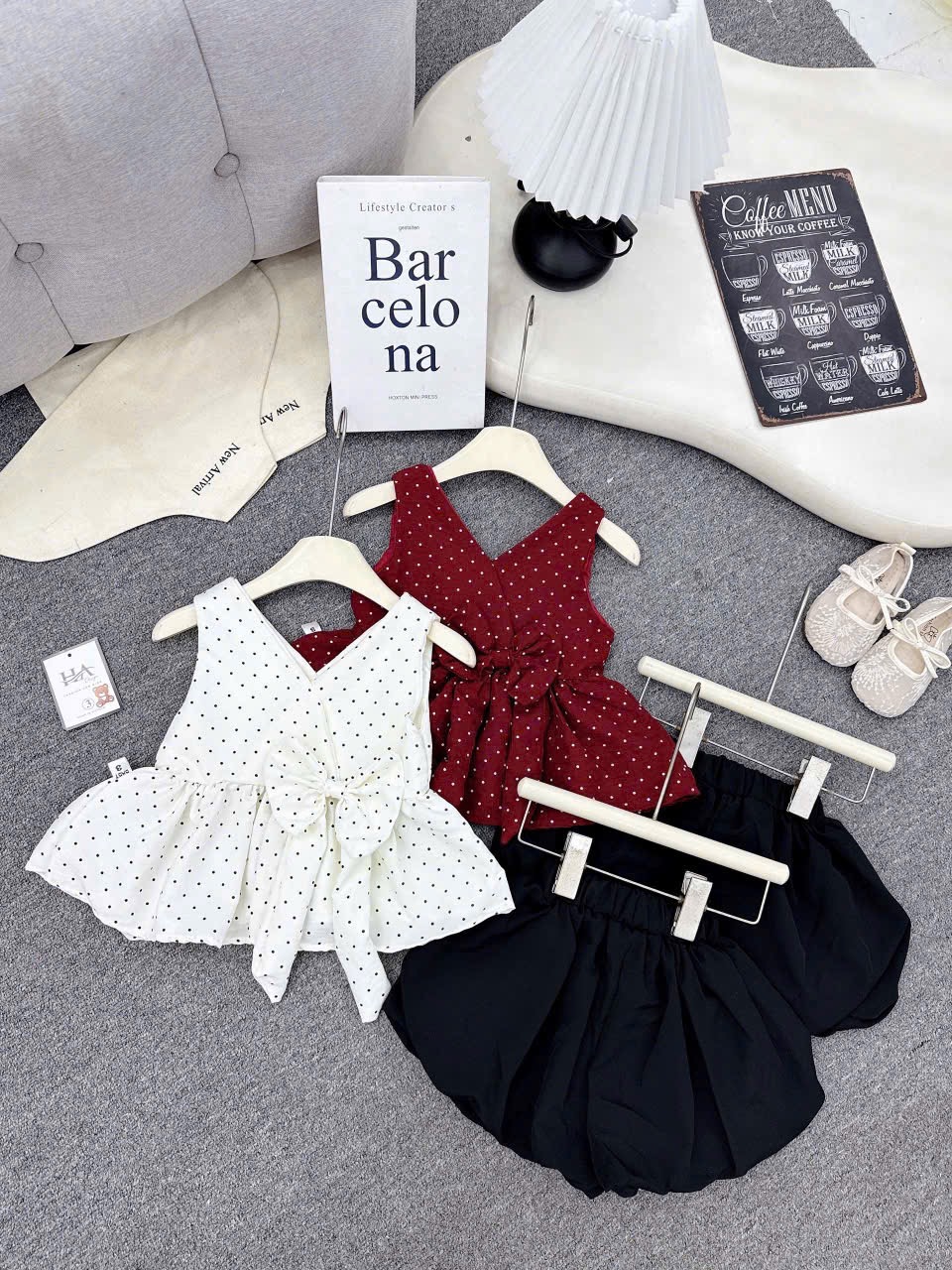 Sét áo bi quần bồng bé gái ah