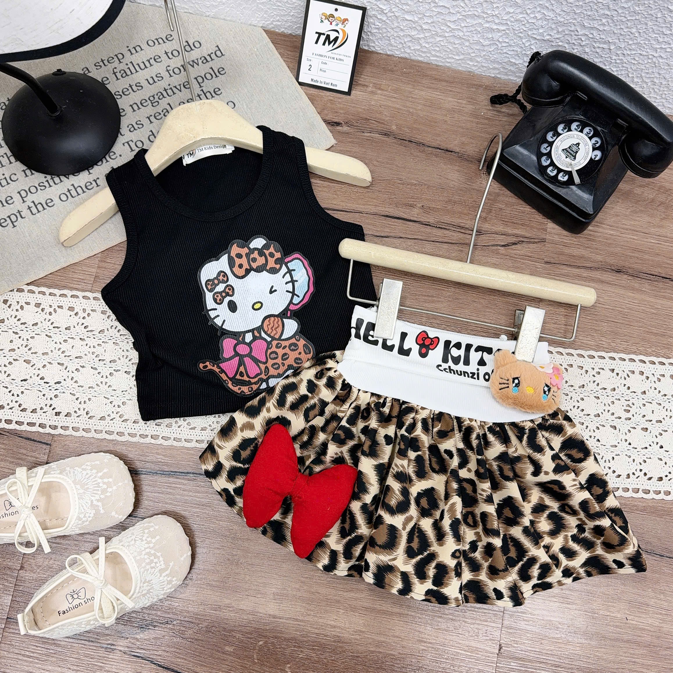 Sét áo kitty cv beo bé gái