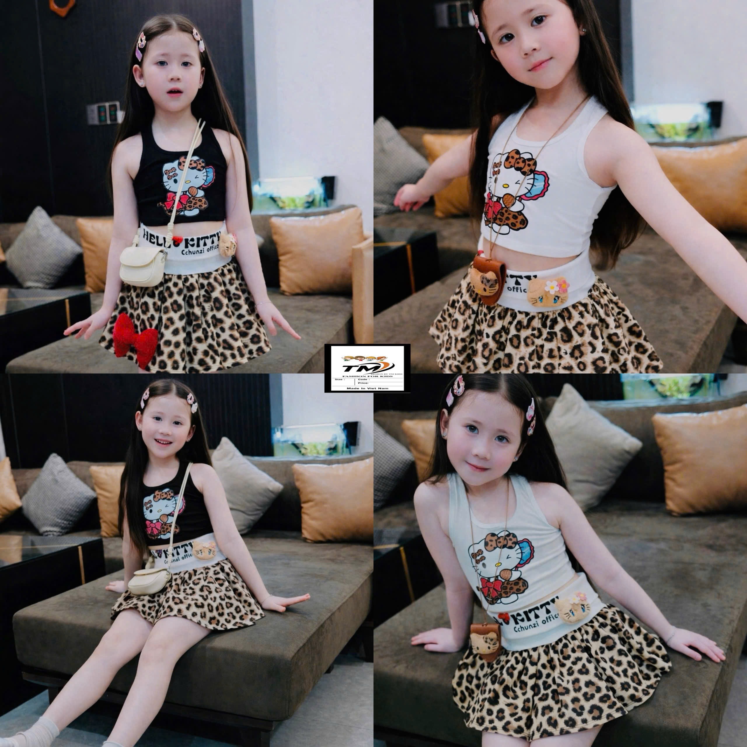 Sét áo kitty cv beo bé gái