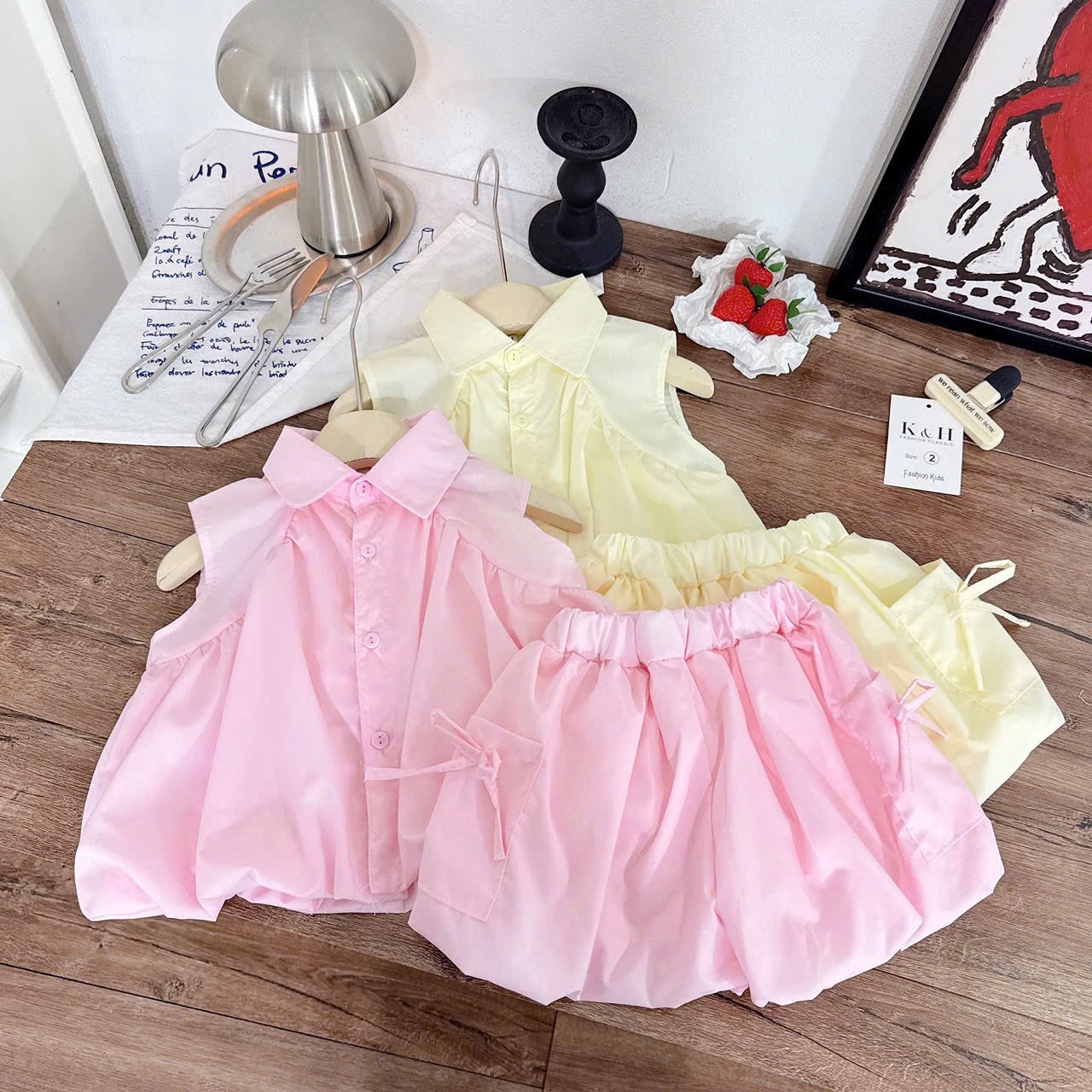 Sét áo thân bồng quần bí bé gái