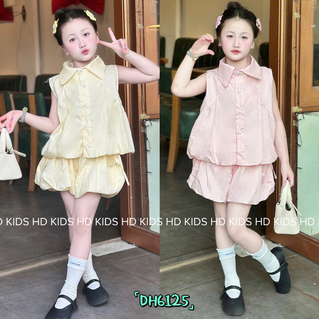 Sét áo thân bồng quần bí bé gái