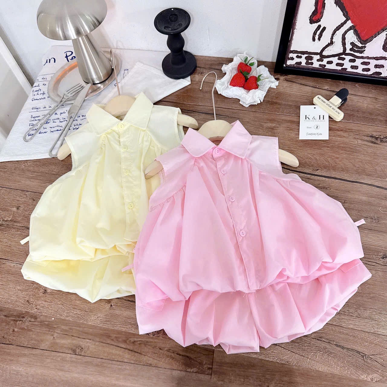 Sét áo thân bồng quần bí bé gái