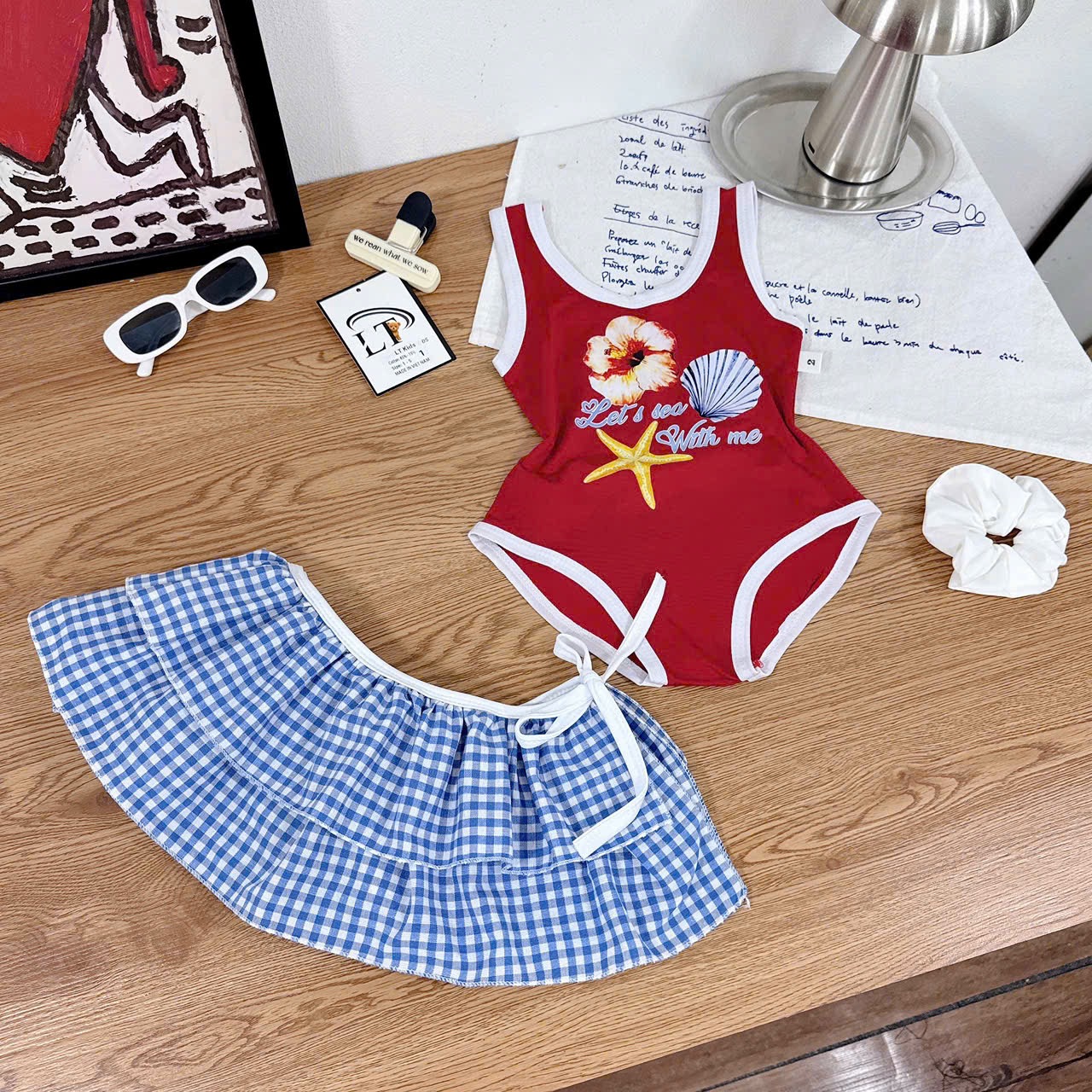 Sét bikini kèm cv caro bé gái