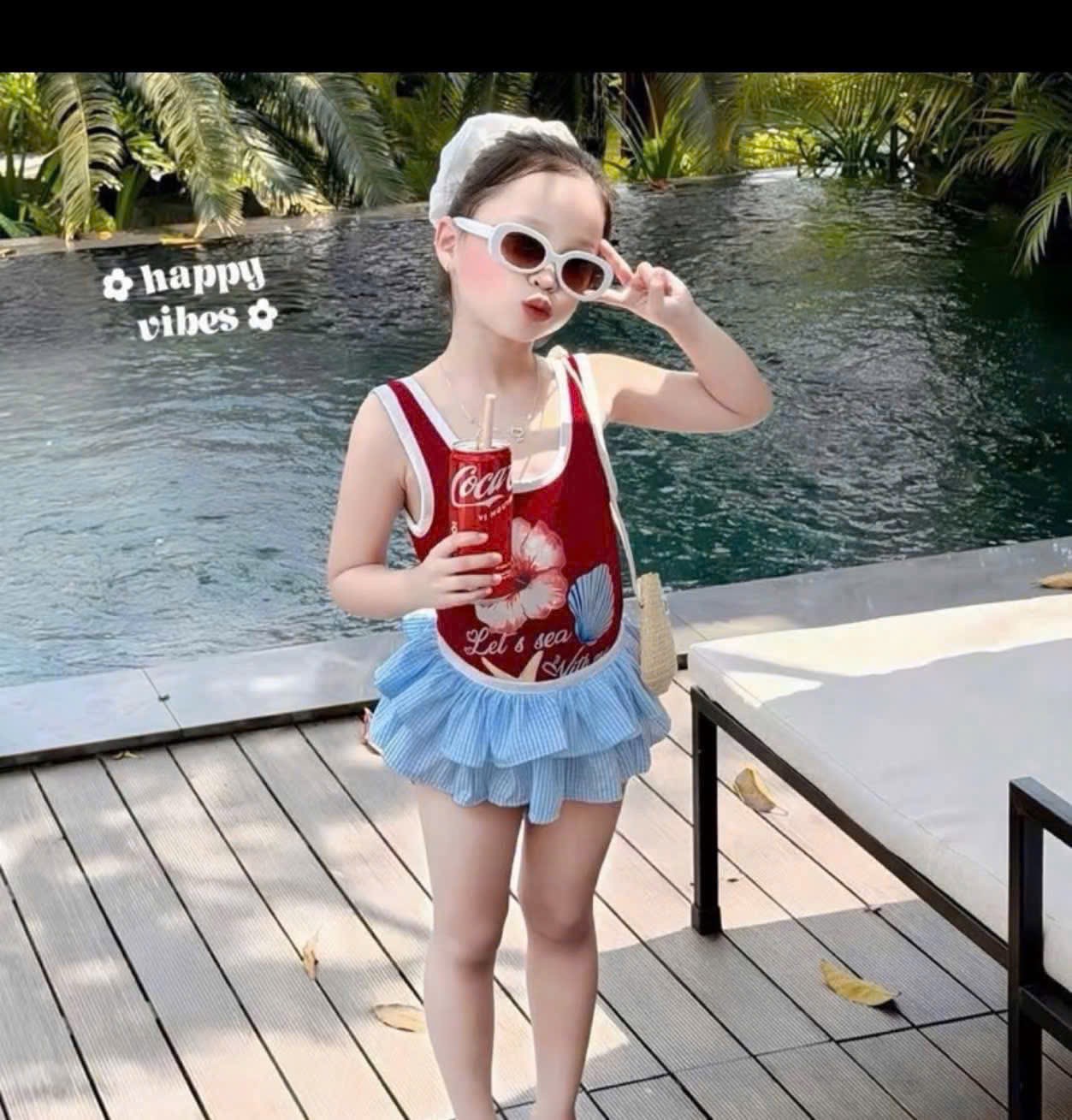 Sét bikini kèm cv caro bé gái